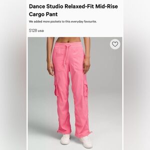 Dance Studio Relaxed-fit Mid Rise Cargo Pant
